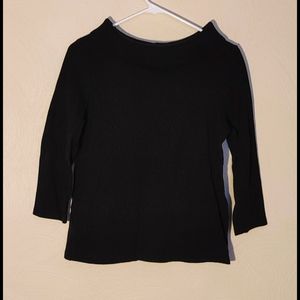 Black Boat Neck Sweater.